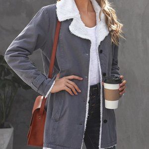 Grey Fleece Lined Jacket